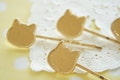 Last NO Restock//5pcs hairpin with Base Bezel Plate/Cat Face (19mm) AZ311 product logo