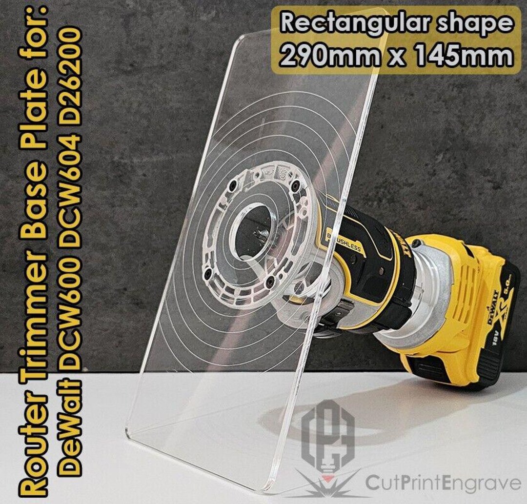 Rectangular Shape Router Base Plate for Dewalt Dcw600 Dcw604 D26200 ...
