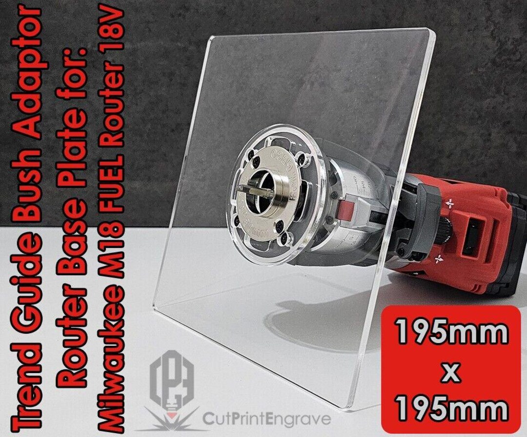 Trend Router Reducing Bush Milwaukee M18 Fuel Router Router Trend Guide Bush Adaptor Base Plate ...