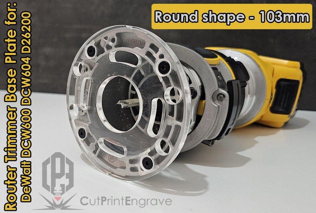 Round Shape Dewalt Router Base Plate for Dcw600 Dcw604 D26200 Cordless ...