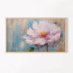 Samsung Frame TV Art | Blooming Flower | Pink Flower | Instant Download | Samsung Art TV | Digital Download for Samsung Frame
