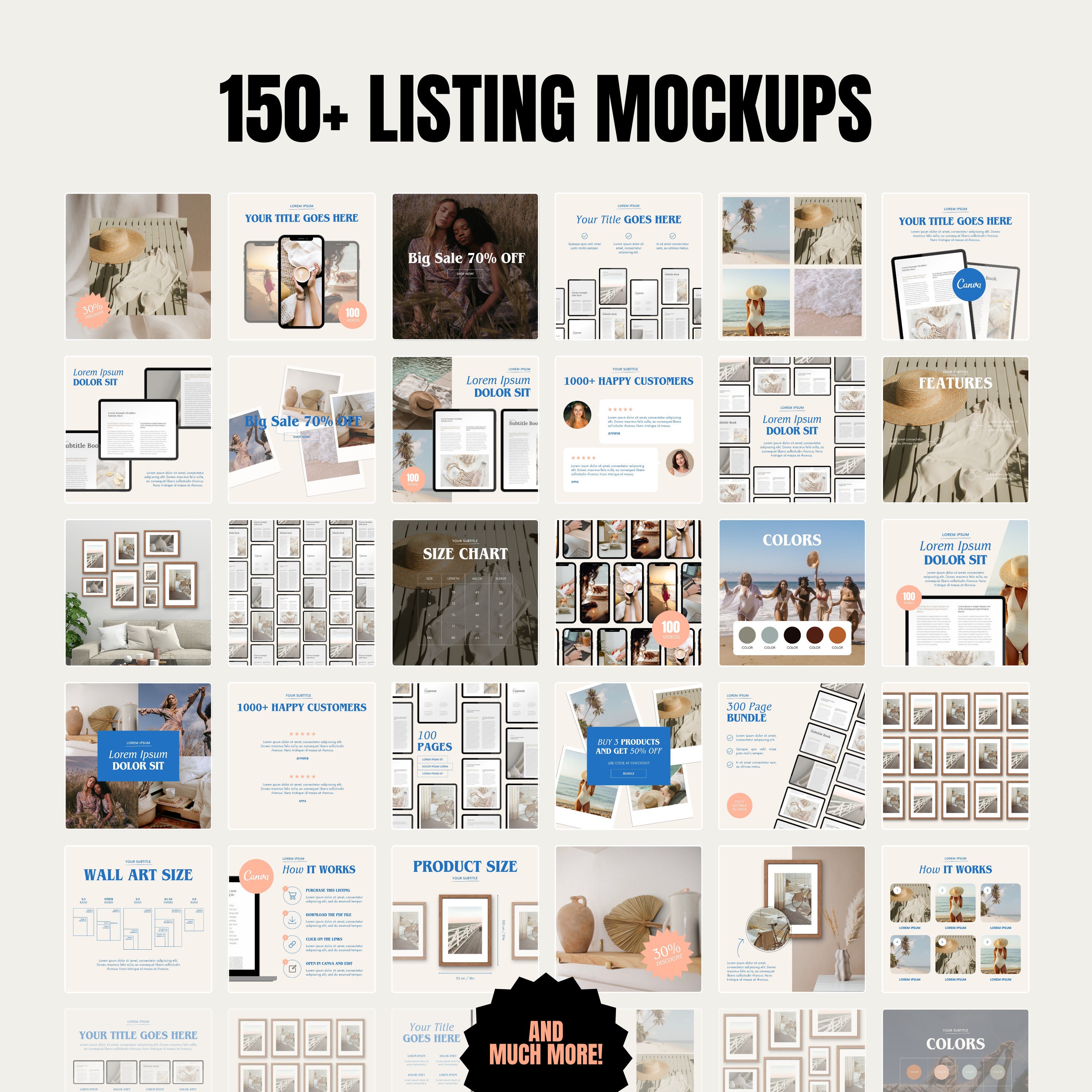 Etsy Listing Templates Etsy Shop Branding Kit Etsy Canva Template Etsy Listing Templates Etsy Shop Branding Kit Etsy Canva Template