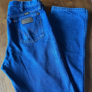 90’s Authentic Wrangler Jeans, 13MWZ PW Vintage Original Cowboy Cut American Denim, 33x36* image 1