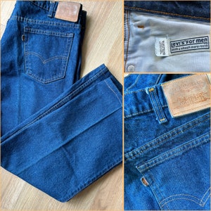 80’s Vintage Levi’s Jeans 1983 Levi’s For Men With A Skosh More Room Leather Tag & Tab 40/28 Made in USA