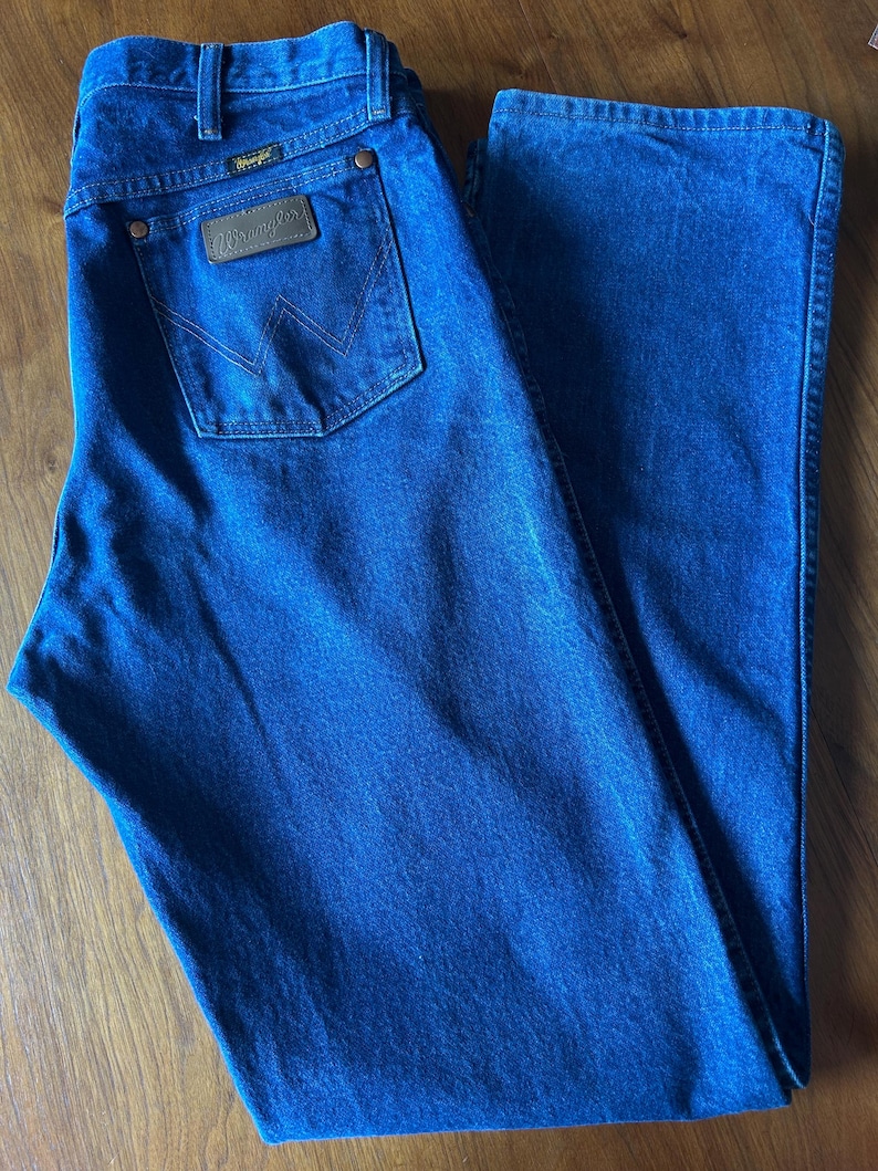 90’s Authentic Wrangler Jeans, 13MWZ PW Vintage Original Cowboy Cut American Denim, 33x36* image 1