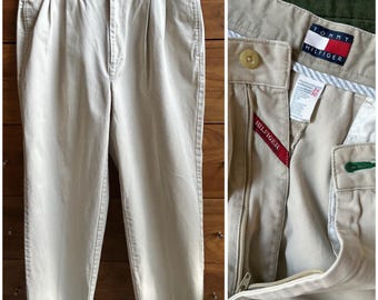 Vintage 90's Polo Ralph Lauren Chino Pleated Pants / Men's 34W X