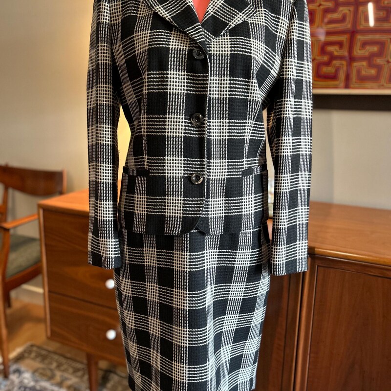 90s Plaid Blazer Set Etsy