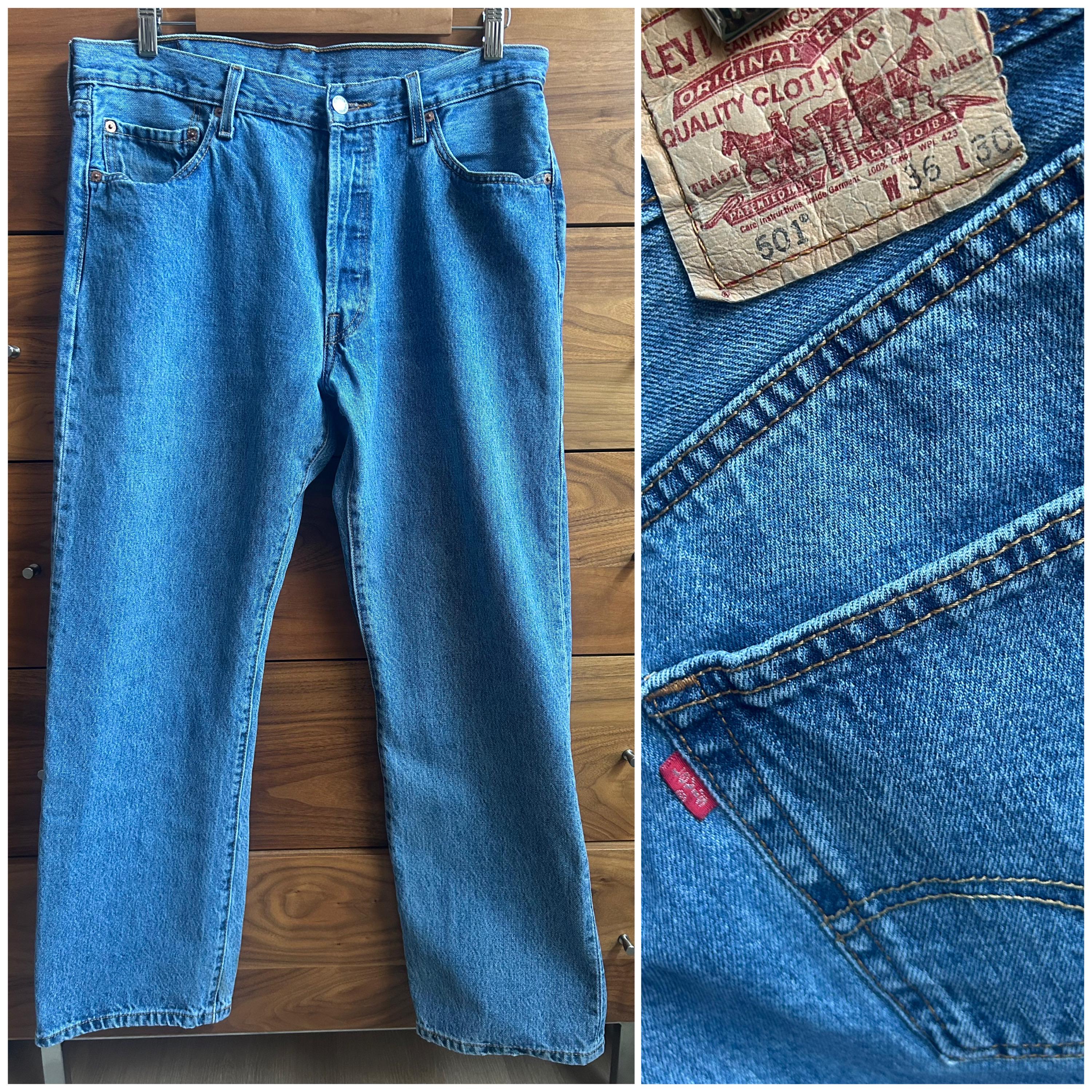 リーバイス　501 W34 L30 made in USA Stonewashed Levi's 501 Size W34 L30 Vintage Blue Wash