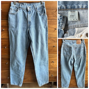 Y2K Vintage Levis 550 Women’s Jeans Classic Denim Blue Vintage Jeans 29x30 Sz 10 Relaxed Fit Tapered Leg