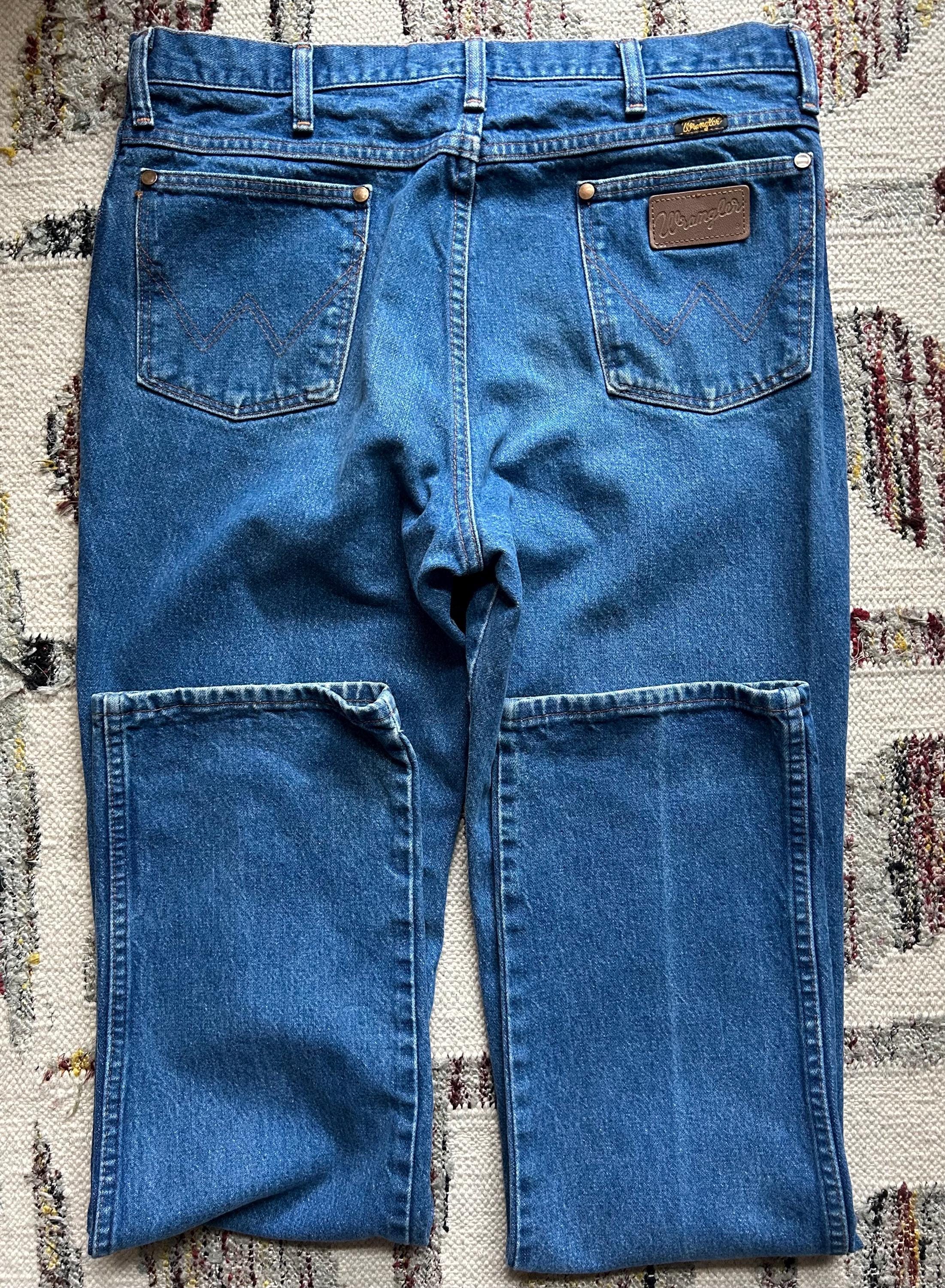 Vintage 80s 90s Wrangler Jeans 936PWD Cowboy Cut Blue Denim Jeans