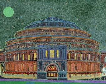 Royal Albert Hall. A limited edition, numbered and signed print from an Original Painting by Richard Friend