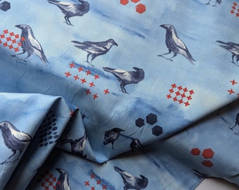 SALE!! ORGANIC blackbird Fabric by Monaluna