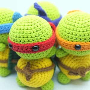 PATTERN Ninja Turtle TMNT Amigurumi Crochet PDF Instant Download image 2