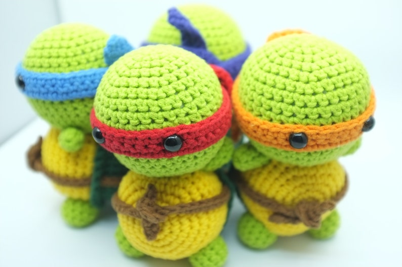 PATTERN Ninja Turtle TMNT Amigurumi Crochet PDF Instant Download image 2