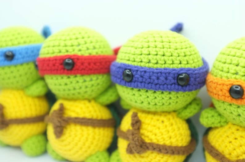 PATTERN Ninja Turtle TMNT Amigurumi Crochet PDF Instant Download image 5