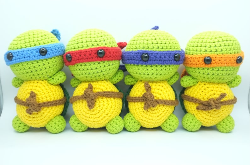 PATTERN Ninja Turtle TMNT Amigurumi Crochet PDF Instant Download image 4