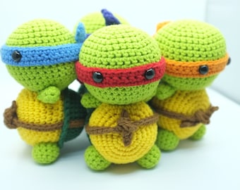 PATTERN - Ninja Turtle TMNT Amigurumi Crochet PDF Instant Download