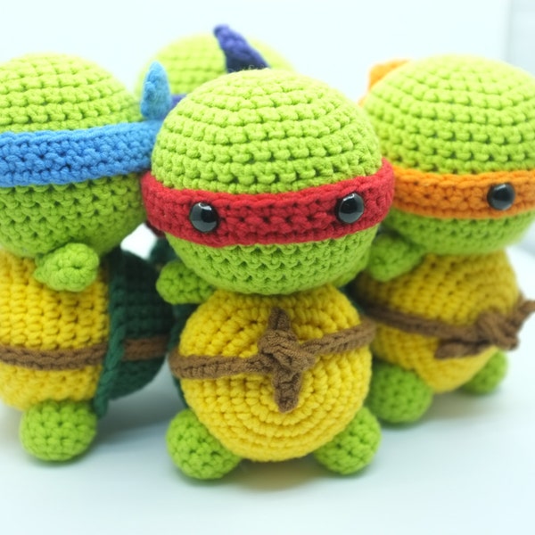 PATTERN - Ninja Turtle TMNT Amigurumi Crochet PDF Instant Download