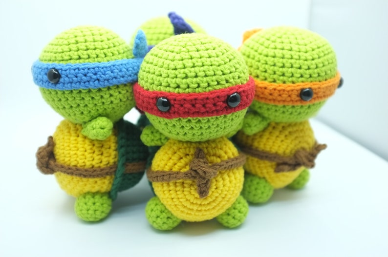 PATTERN Ninja Turtle TMNT Amigurumi Crochet PDF Instant Download image 1