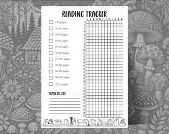 Reading Journal PRINTABLE Journal Page Planner Page Bookclub Book ...