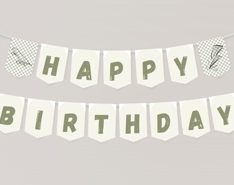 Kids Birthday Party Banner Sign | Instant Download | Pennant Banner Outline for 8th Birthday Party | Cool Skate Party Theme for Boys | A102