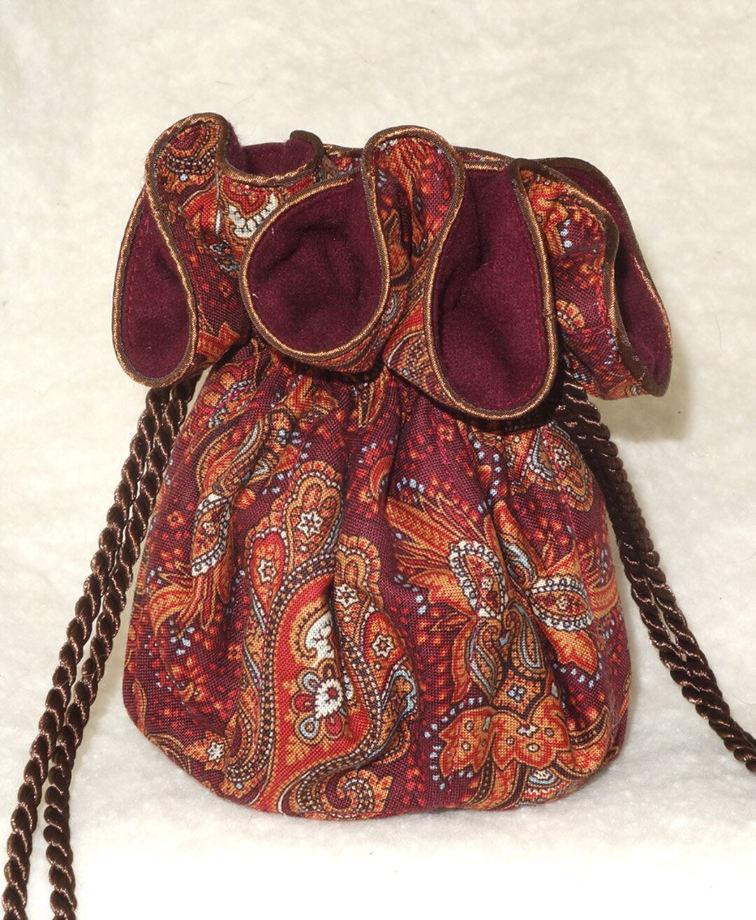 Anti Tarnish Travel Jewelry Pouch Bag in Bittersweet Paisley Etsy