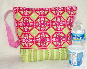 Insulated Lunch Bag in Pretty in Pink and Lime