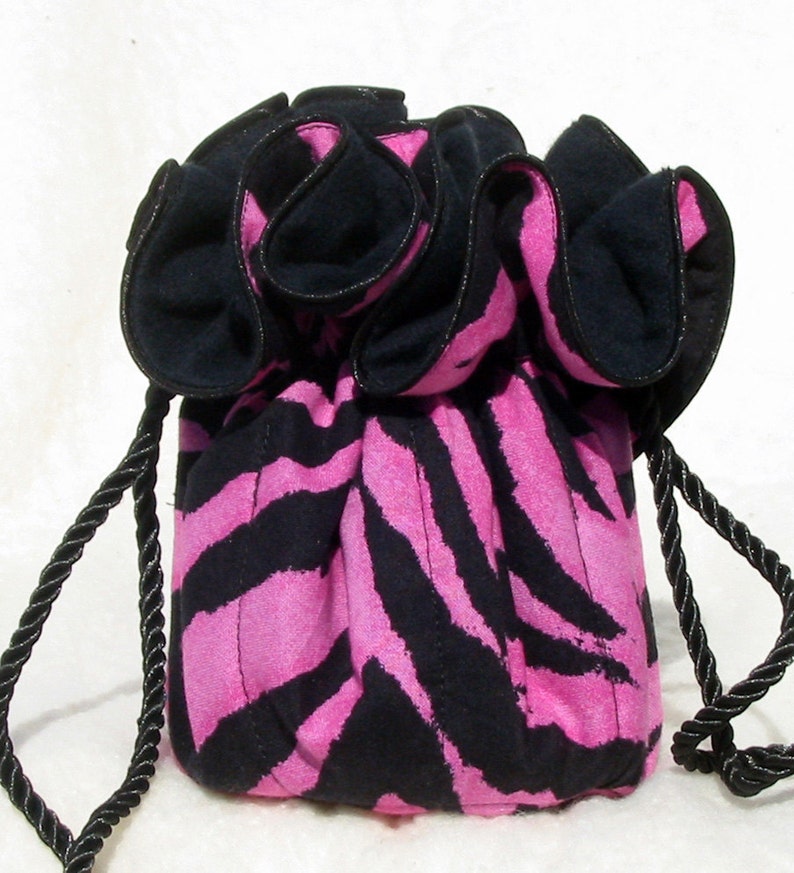 The perfect travel organizer Jewelry Pouch in anti tarnish Pink Zebra