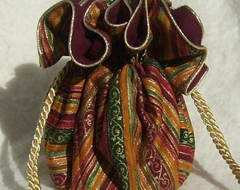 Anti Tarnish Jewelry Pouch, Bag in gilded stripe