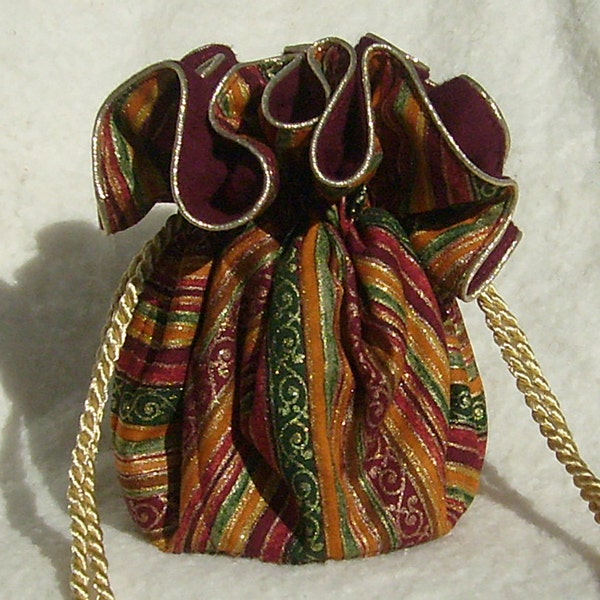 Anti Tarnish Jewelry Pouch, Bag in gilded stripe