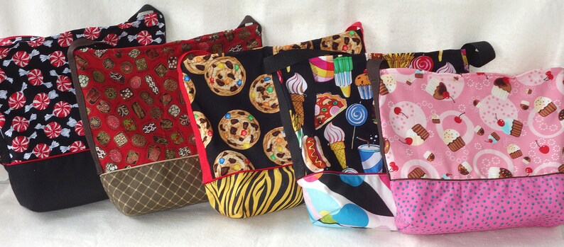 Food themed Insulated Lunch Bags, Lunch Tote image 1