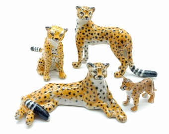 NEW Cheetah Baby Statue Life Like Figurine Statue Home Figurine Garden