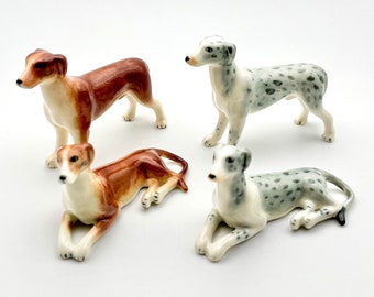 2 Greyhound Ceramic Figurines, Gift for dog lovers, Good for home decoration