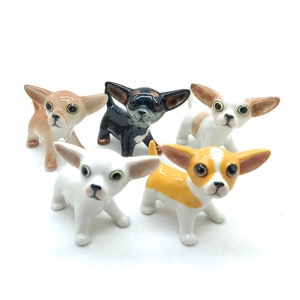 Chihuahua Dog Ceramic Figurine Animal Statue