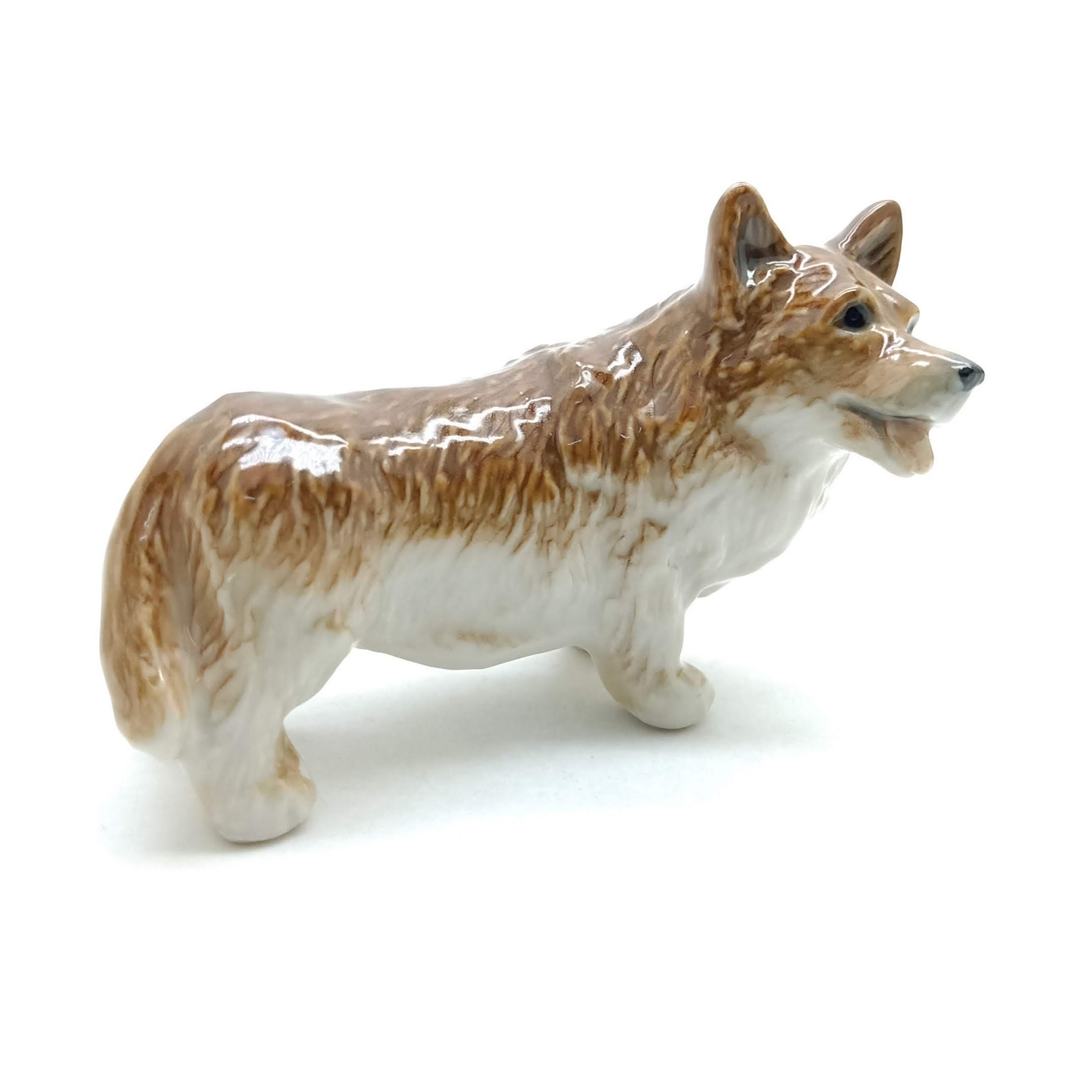 Corgi Dog Figurine Ceramic Animal Miniature Statue | Etsy