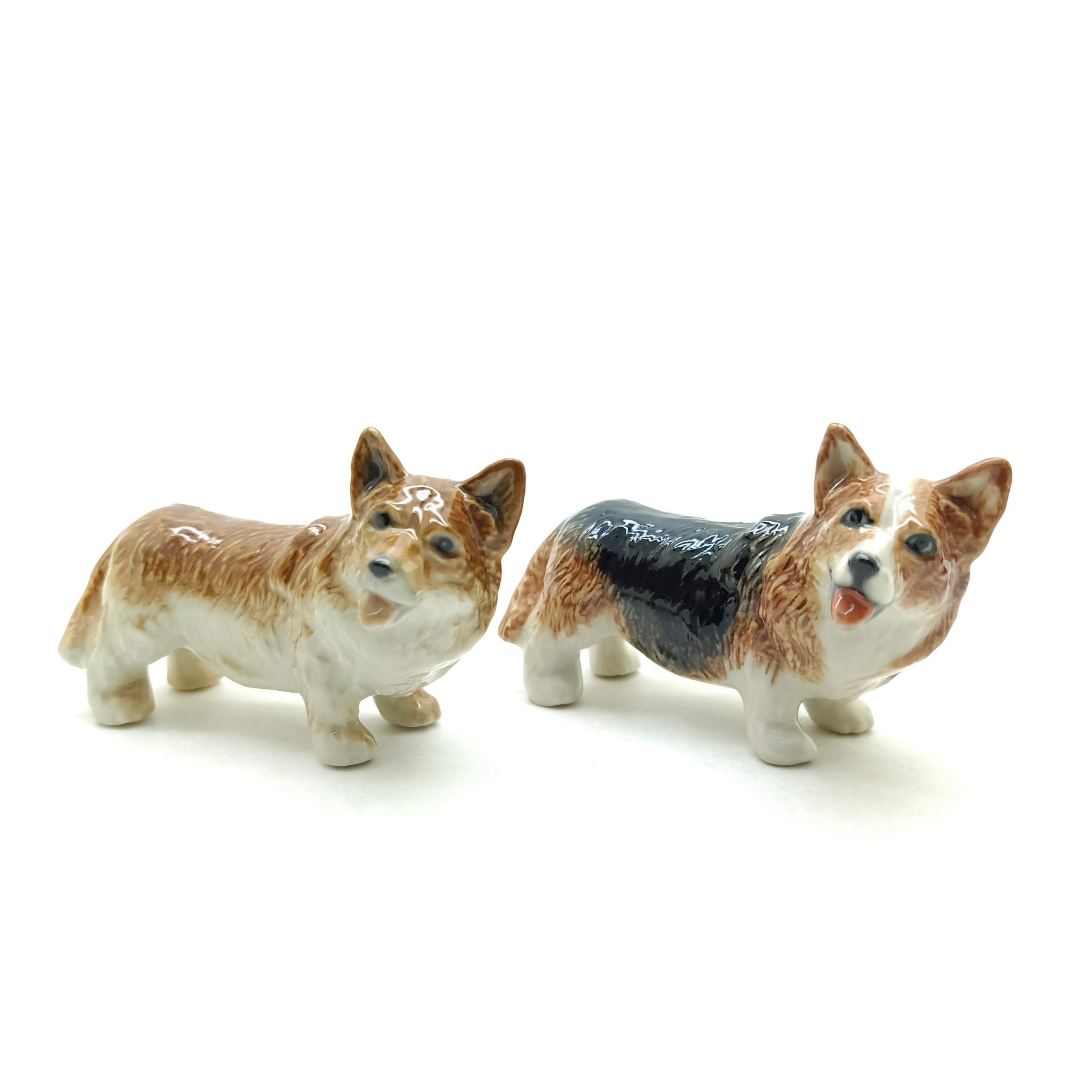 Dog Figurine Ceramic Animal Miniature Statue Etsy
