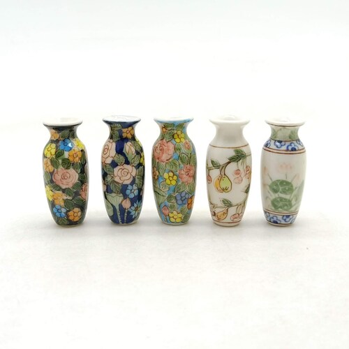 4 Miniature Vases Tiny Pottery Mini Ceramic Vase Etsy