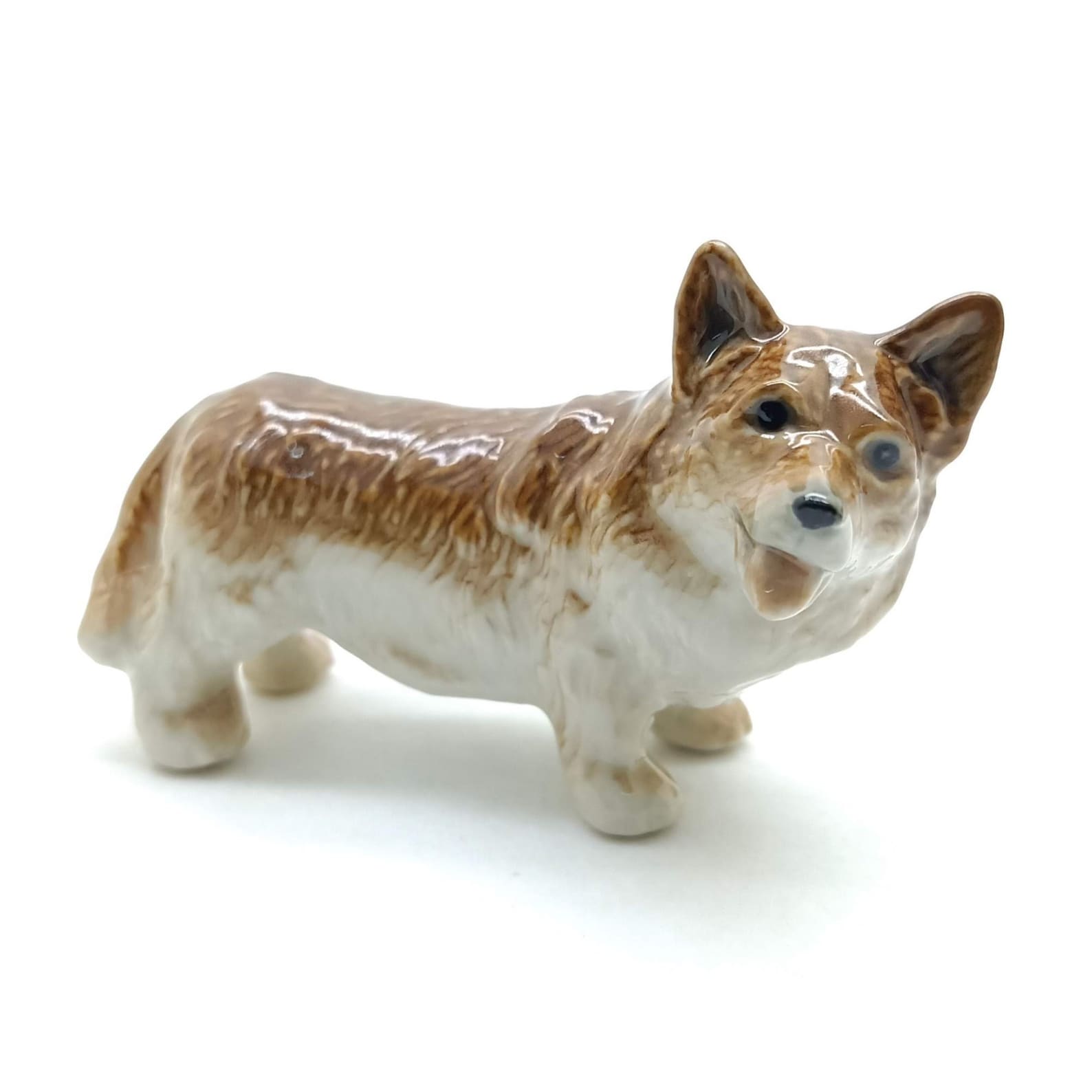 Dog Figurine Ceramic Animal Miniature Statue Etsy