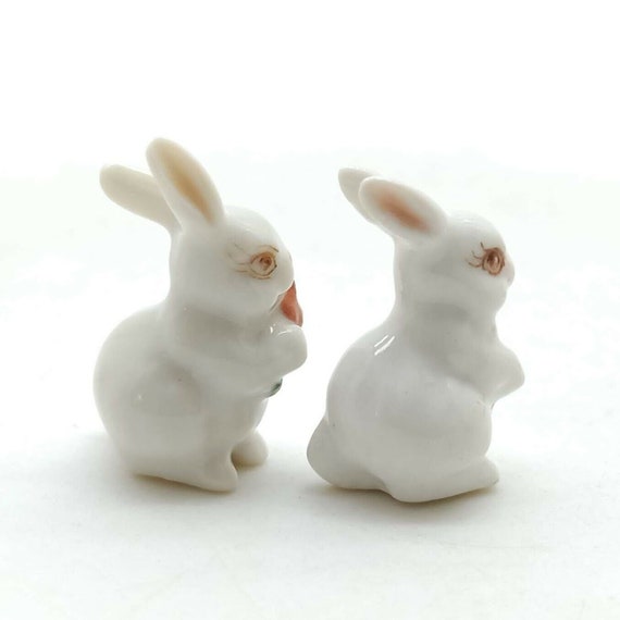 Dolls House Miniature Ceramic Brilliant White Rabbit 