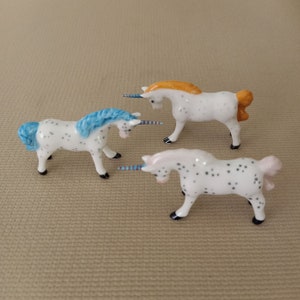 Unicorn Figurine Ceramic Animal Miniature Statue