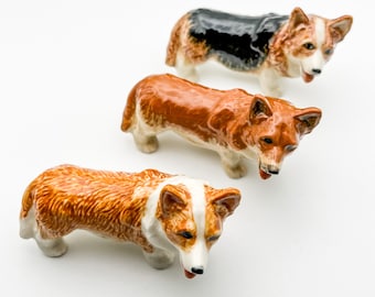 Corgi Dog Figurine Ceramic Dog Lover | Miniature Statue | Home Decor