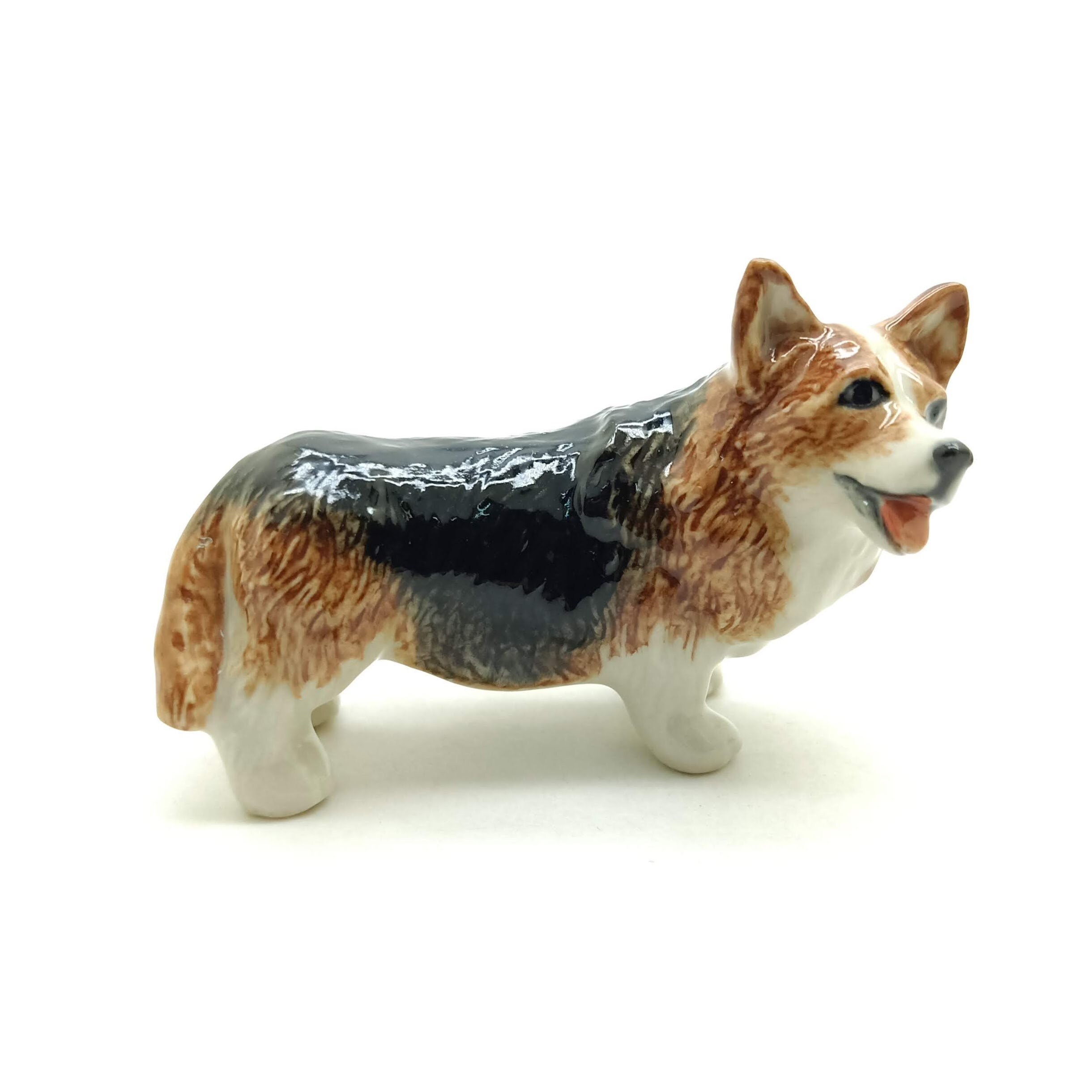 Dog Figurine Ceramic Animal Miniature Statue Etsy