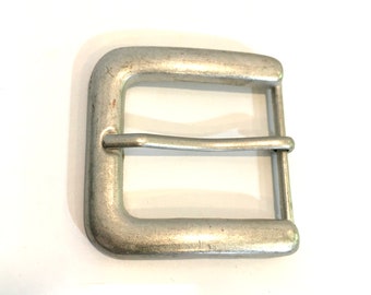 Vintage brushed silver metal Belt Buckle