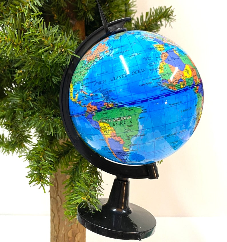 Plastic World Globe vintage ornament image 3