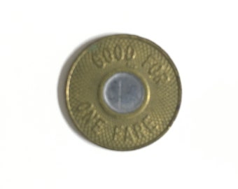 Vintage New York Subway Token Bullseye style