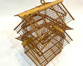 Vintage Bamboo Bird Cage