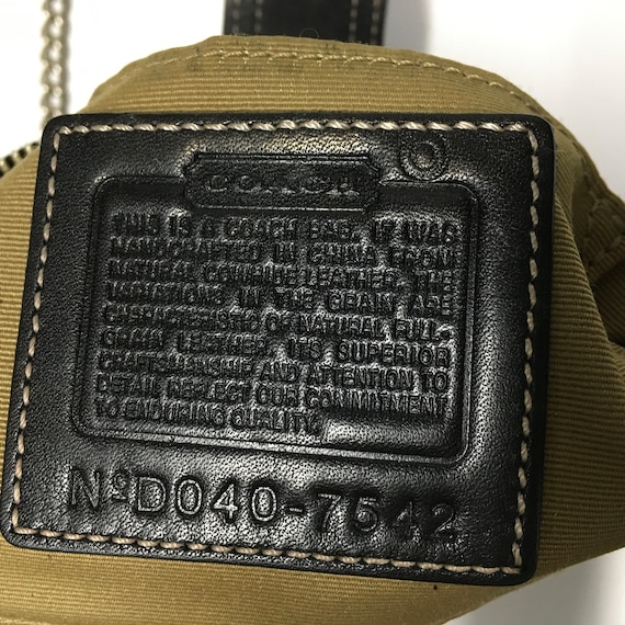 Vintage Coach Black Leather  Pouch Bag Belt bag - image 5