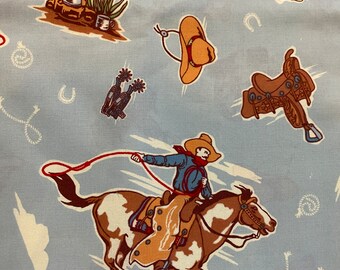 70's  vintage Rodeo cowboy  Fabric