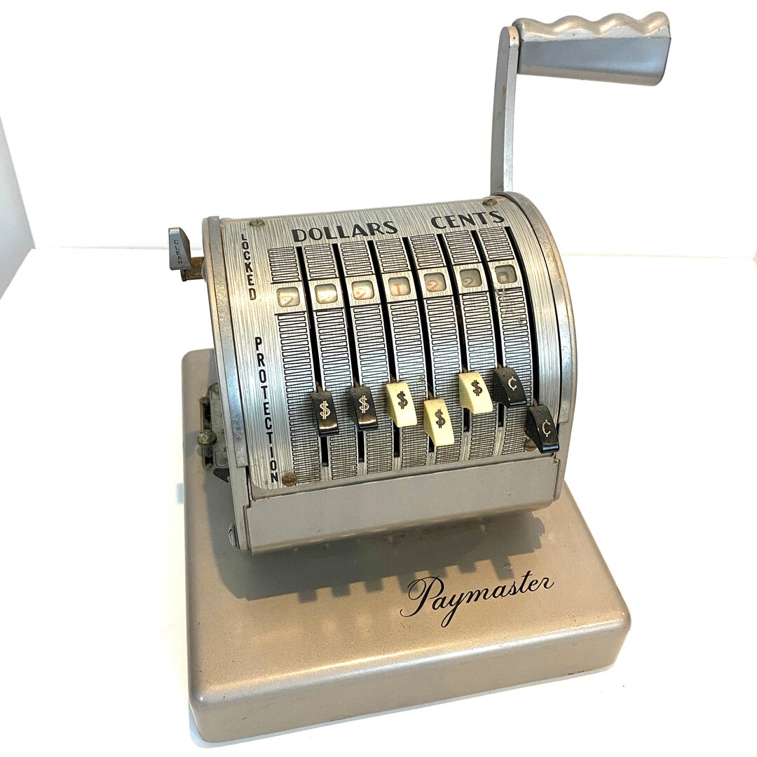 Vintage Paymaster Check Writing Embosser Machine Etsy