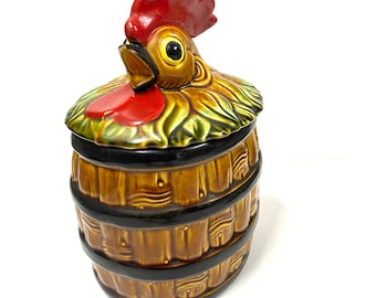 Vintage Rooster  Cookie Jar